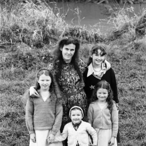 Campaigner Victoria Gillick with some of her children. 22nd November 1981