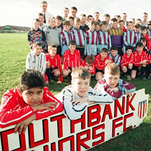 Captains of the Southbank Juniors Football Club Teams from left to right: Iqbal Sangha