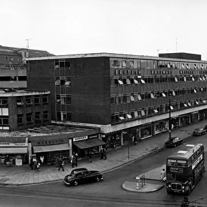 Cardiff Central railway station, Central Square. 30th August 1968