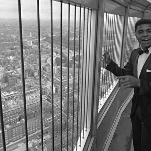 Cassius Clay, July 1966 At GPO Tower, London. Post Office Tower, BT Tower