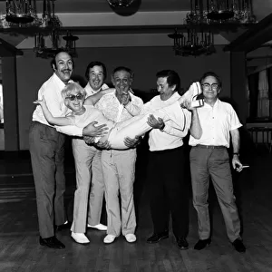 The cast of "Carry on London"rehearsing in Soho