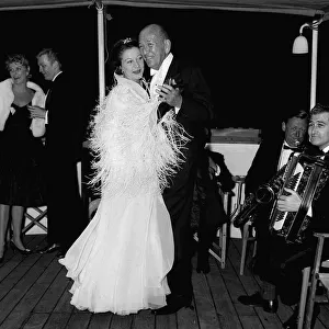 The cast of the Noel Coward show Sail Away held a party on the motor cruiser Queen