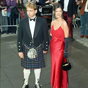 Catherine Zeta Jones and Angus Macfadyen attend the premiere of Braveheart in Stirling