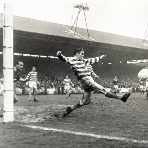 Celtic bobby murdoch clears desperately at the end of the game circa 1967