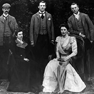 The Chamberlain family seen here posing for the camera at Highbury