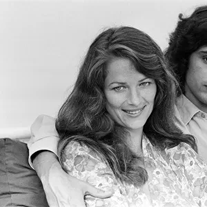 Charlotte Rampling and her boyfriend Jean Michel Jarre, pictured at a villa near St