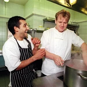 Chef Gordon Ramsay and David Dempsey October 1999 David will play a part in