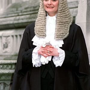 Cherie Blair (Cherie Booth) wife of Labour Leader Tony Blair after being sworn in as a