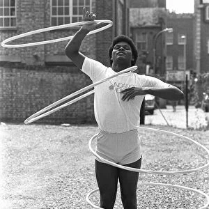 Chico Johnson 24 year old from California August 1983 world record holder for twirling 77