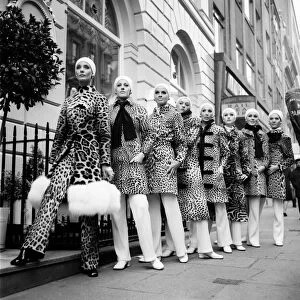 Christian Dior today showed in London a collection of furs for the Winter 69-70