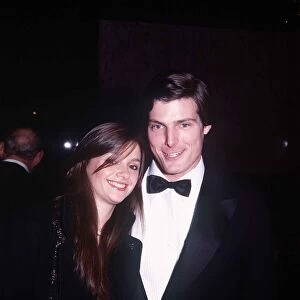 Christopher Reeves actor with Gaye Exton at premiere of film Superman