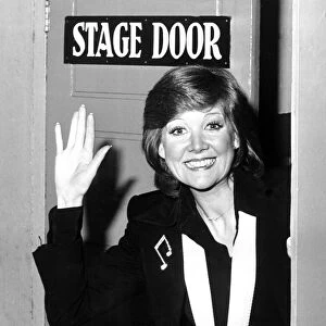Cilla Black appears at the stage door before her performance at the Coventry Theatre in