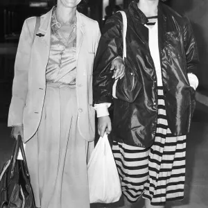 Claire Bloom actress with her 20 year old daughter Anna departing for a holiday