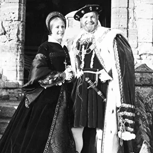 Claire Bloom Actress Catherine of Ar Egon and John Stride Actor Henry VIII in the grounds