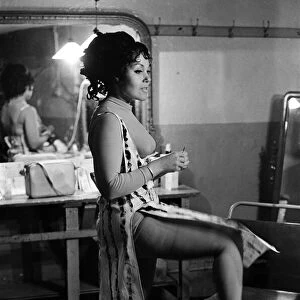Cleo Laine pictured backstage at Theatre Royal, Bath, where she is appearing in the vocal