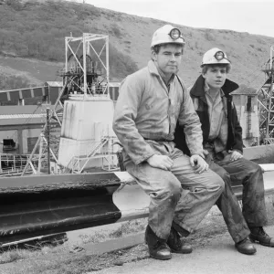 Coal miners Phillip Jenkins (left) and Chris Lee seen here at the Taff Merthyr Colliery