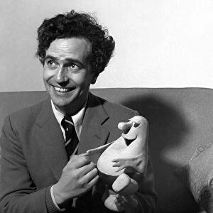 Comedian Michael Bentine seen here with a Bumble puppet. December 1953 D7444-002