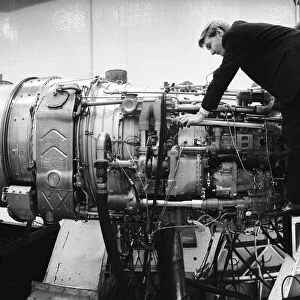 The Concorde Olympus engine in the sea level test bed at Bristol. 30th March 1967