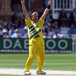 Cricket World Cup Final 1999 Australia v Pakistan June 1999 Shane Warne of