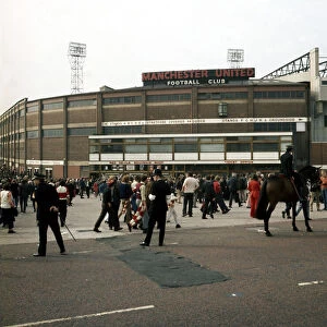 Crowds gathered outside Old Trafford before Manchester United