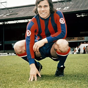 Crystal Palace footballer Peter Taylor poses at Selhurst Park, August 1974