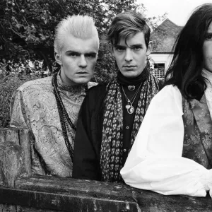 The Cult, including Ian Astbury (right). 23rd July 1985