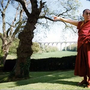 The Dalai Lama, the Tibetan spirtual leader at the Egerton Grey Hotel at Porthkerry