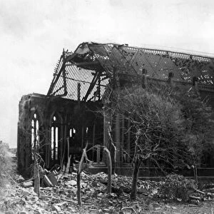 The damage to the Victoria Hall, Sunderland, caused by an air raid in May 1941