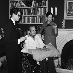 Dame Margot Fonteyn with her husband Dr Roberto Arias and his 16 year old son Roberto