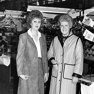 Dannimac employees Miss Karen Hill, left, and Miss Susan Hall model some of the clothes