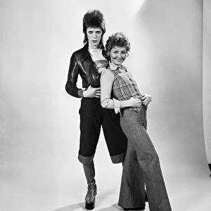 David Bowie singer with Lulu singer. 1973