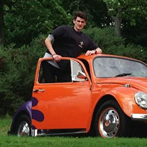 David Campbell and his Volkswagen Beetle August 1998