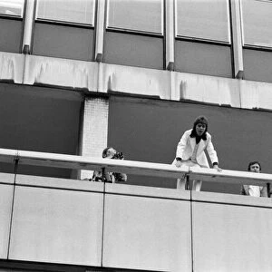David Cassidy at Thames TV. The pavement outside the studio was crowded with his fans