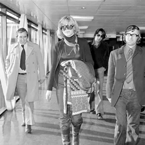 Davina Sheffield Friend of Prince Charles at Heathrow airport September 1976