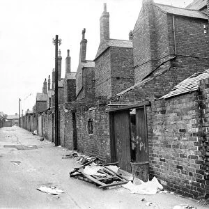 Derelict housing in an area of Avenue Road, Shipcote, Gateshead