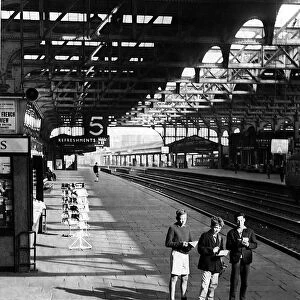 Deserted Snow Hill railway station in Birmingham on a bank holiday Monday except for