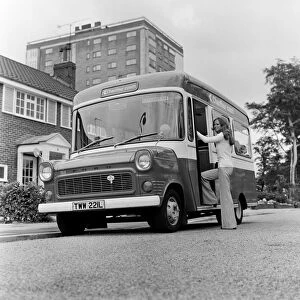 Dial-a-Bus service in Harrogate, West Yorkshire. 6th September 1974