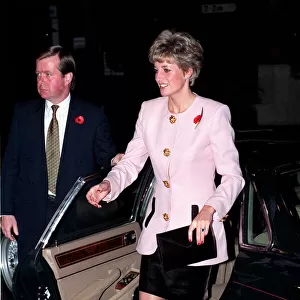 DIANA, THE PRINCESS OF WALES WEARING PINK 1991