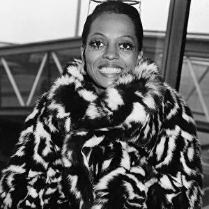 Diana Ross 13th of April 1976 the pop singer is arriving at London Heathrow Airport