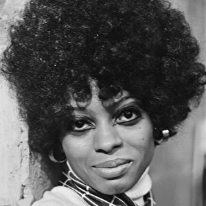 Diana Ross of the Supremes pictured at the Press Reception for their latest single "