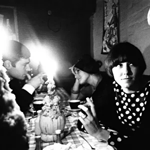 Diners at Bistro Vino Restaurant, South Kensington, London, 14th October 1965