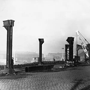 The dismantling of the Liverpool Overhead Railway. The railway stretched from as