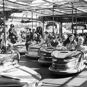 The Dodgems at the Easter Fair on Hearsall Common, Coventry 3rd April 1972