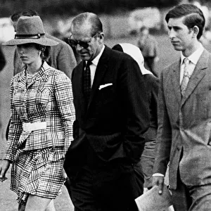The Duke Of Edinburgh. Prince Phillip with Prince Charles and Princess Anne. July 1970