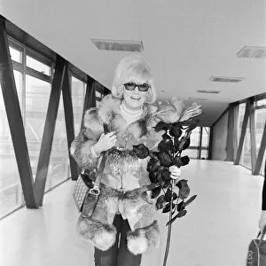 Dusty Springfield arrives at Heathrow Airport in London, from the USA