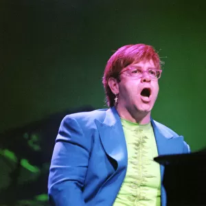 Elton John performs in concert at the Newcastle Arena 12 December 1997