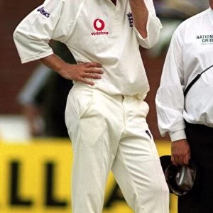 England v New Zealand Cricket Third Test August 1999 Phil Tufnell holds his head after