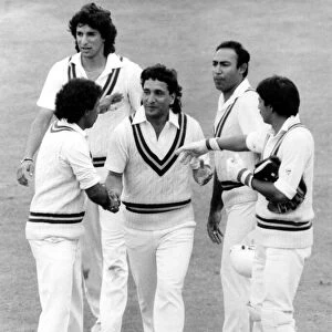 England v Pakistan. Abdul Qadir after taking 7 wickets for 96 runs against England at The