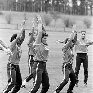 England Womens Football Team, pictured during training session ahead of their
