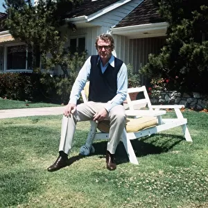 English actor Michael Caine at his home in Beverly Hills April 1984